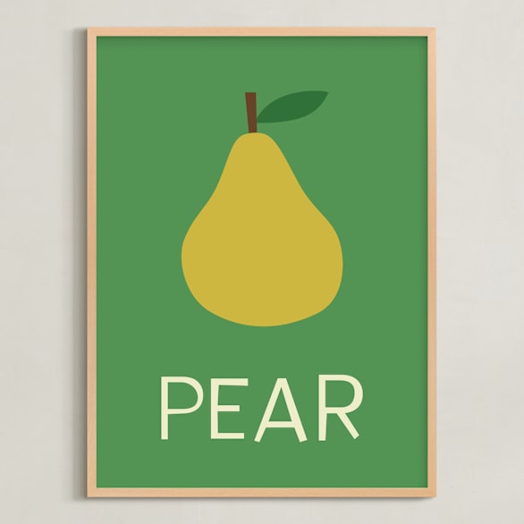 "fruit III" - Art Print in Green by Ellen Schlegelmilch - Framed