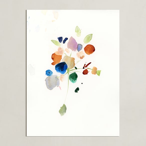 "Impromptu Bouquet" - Art Print in Royal by Lindsay Megahed - Unframed