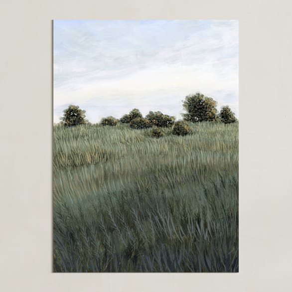 "Midafternoon" - Art Print in Field Green by Hettie Roberts - Unframed