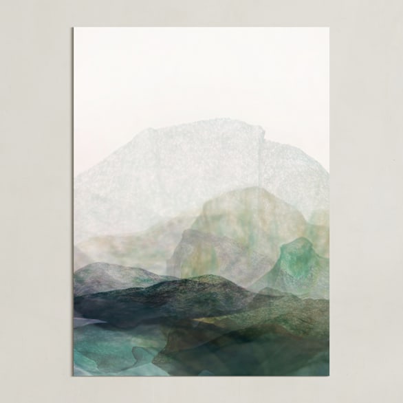 "Finding Balance No. 1" - Art Print in Emerald by Karen Kardatzke - Unframed