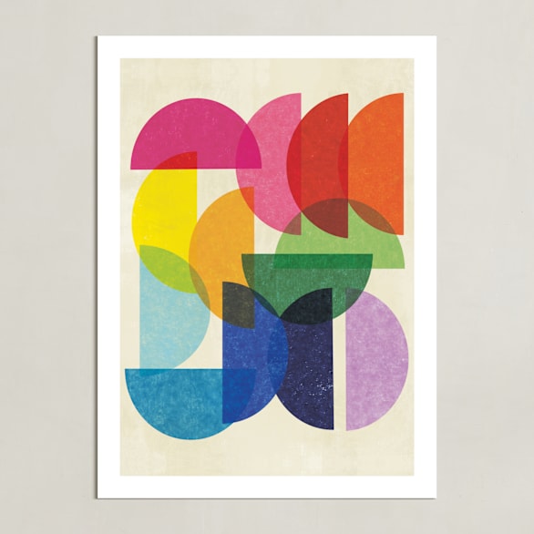 "Rainbow Paper" - Art Print in Rainbow by Krissy Callahan - Unframed