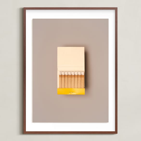 "Unstruck Yellow" - Art Print in Color Match Yellow by Andrew McClintock - Framed