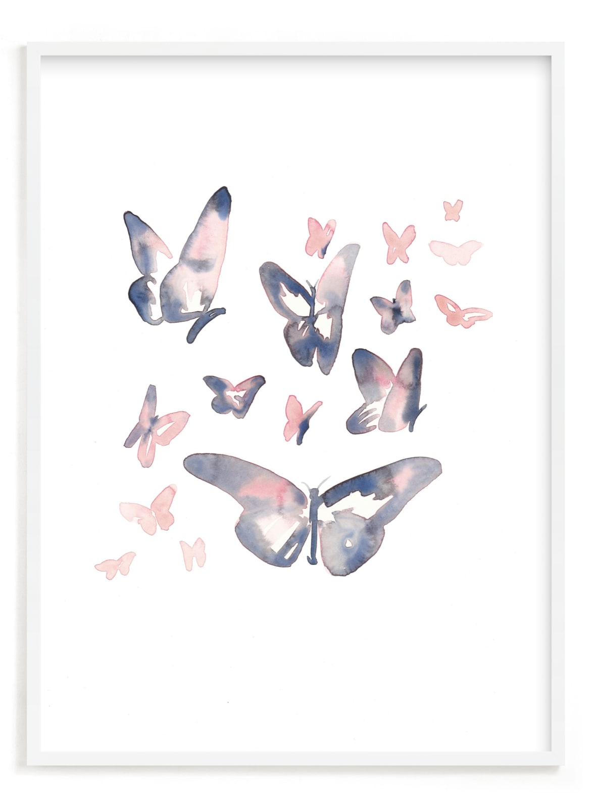"Papillons" - Limited Edition Art Print by Jocelyn Edin in beautiful frame options and a variety of sizes.