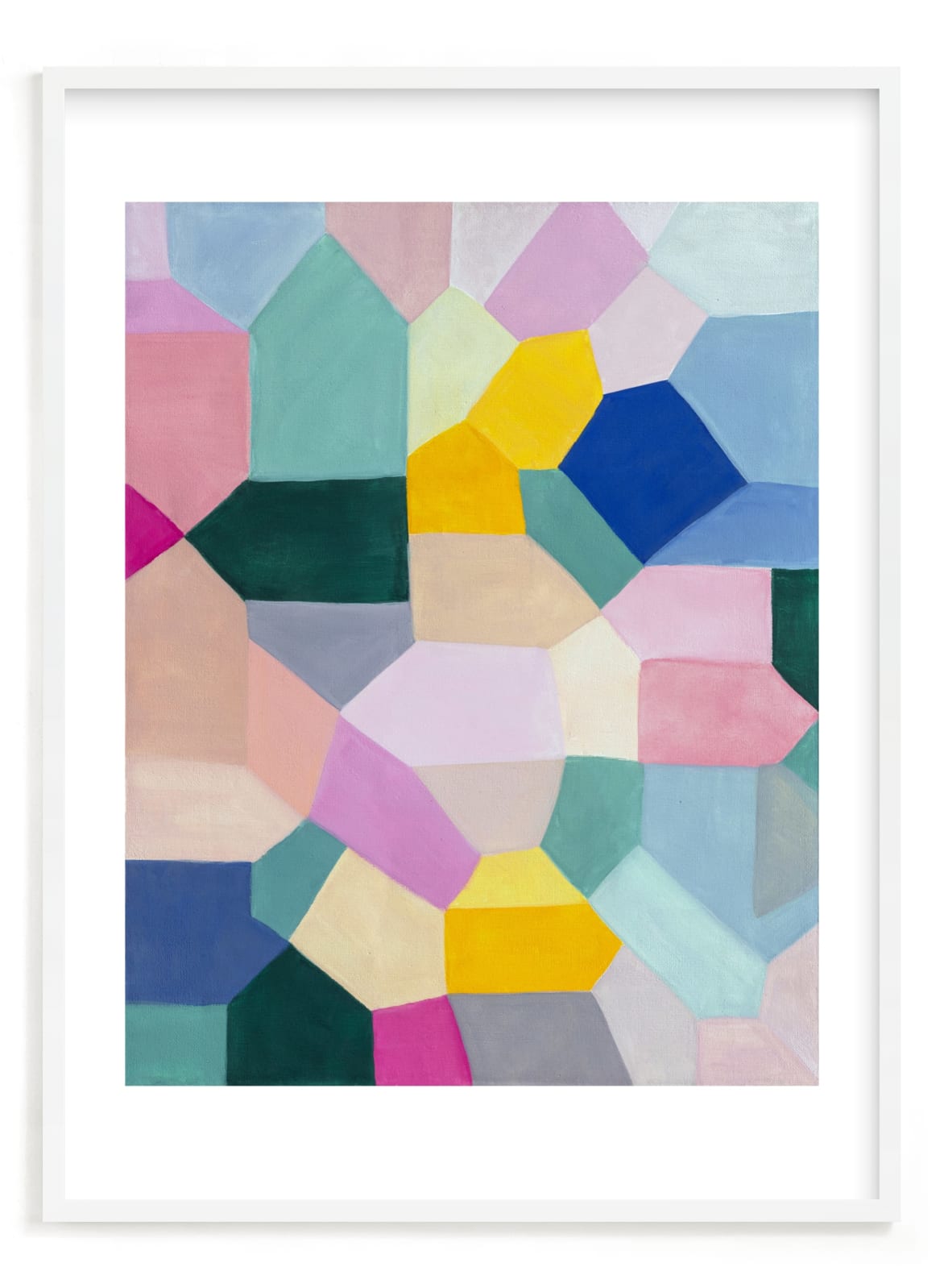 "Safe as houses" - Art Print in peach by raven erebus - Framed