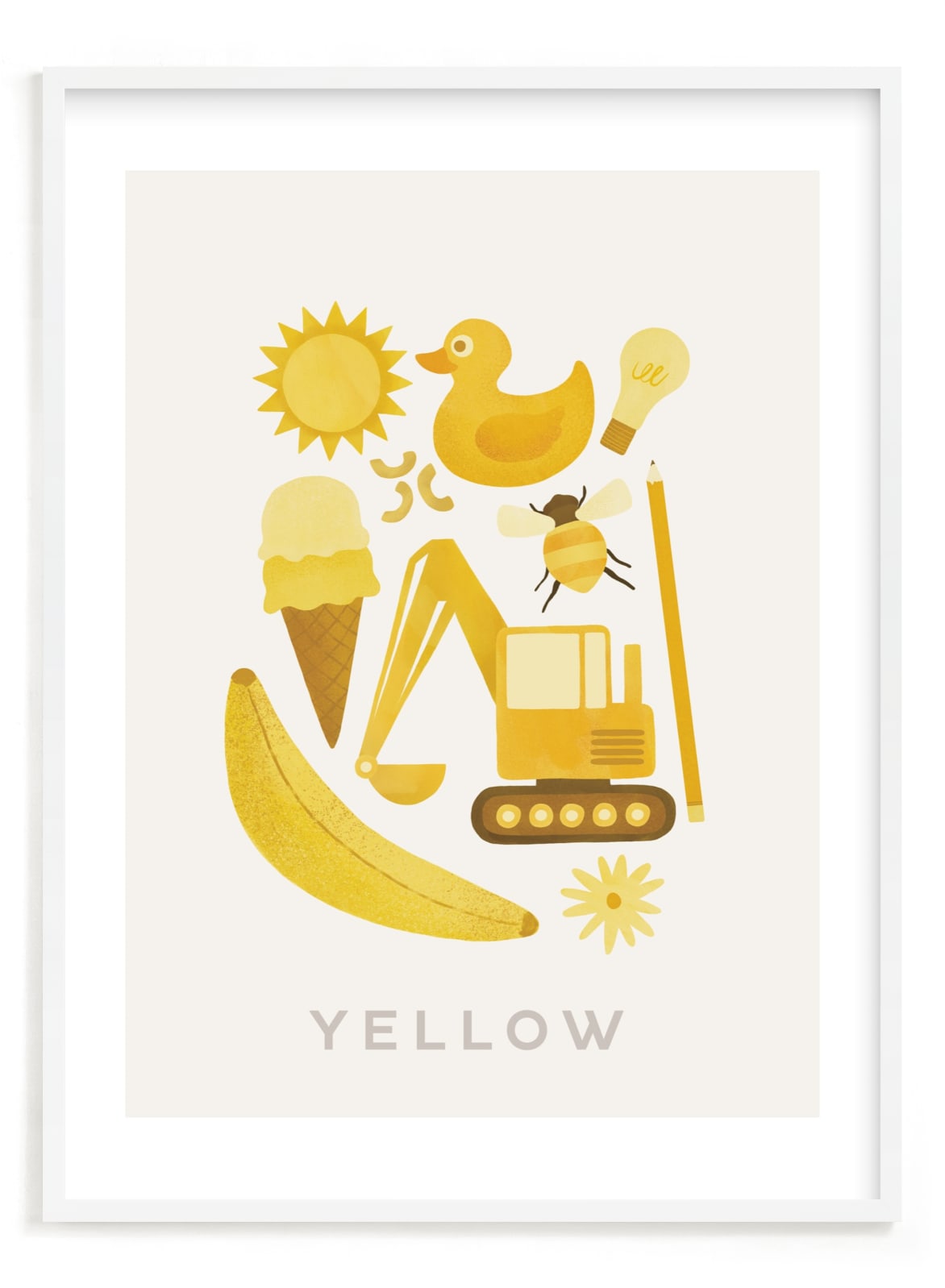 "Ten Yellow Things" - Limited Edition Art Print by Ana Peake in beautiful frame options and a variety of sizes.