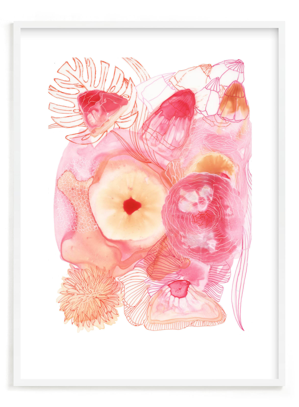 "Magenta Color Study" - Art Print by Maggie Ramirez Burns in beautiful frame options and a variety of sizes.