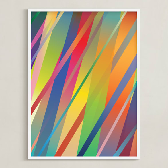 "Prism" - Art Print in Rainbow by Marishka Bachman - Framed