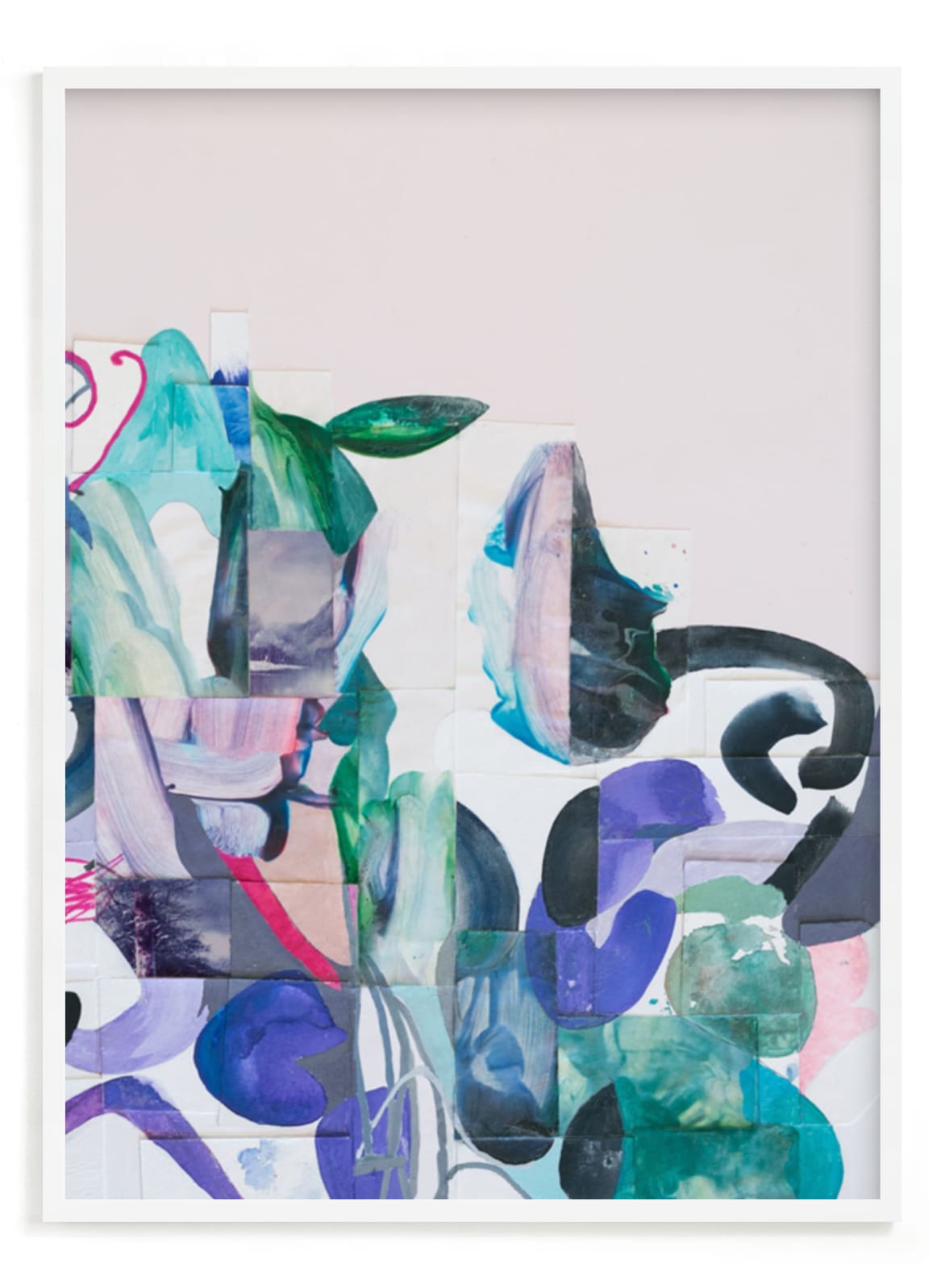 "Greens and Pinks" - Art Print by Erin McCluskey Wheeler in beautiful frame options and a variety of sizes.
