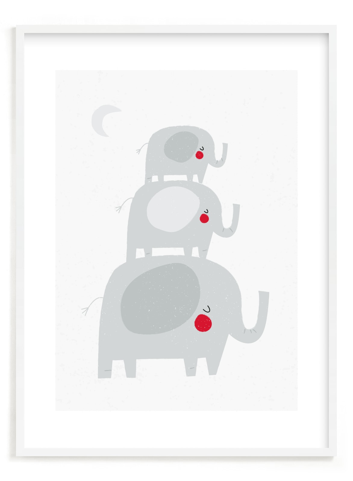 "Elephant Stack" - Art Print by Angela Thompson in beautiful frame options and a variety of sizes.