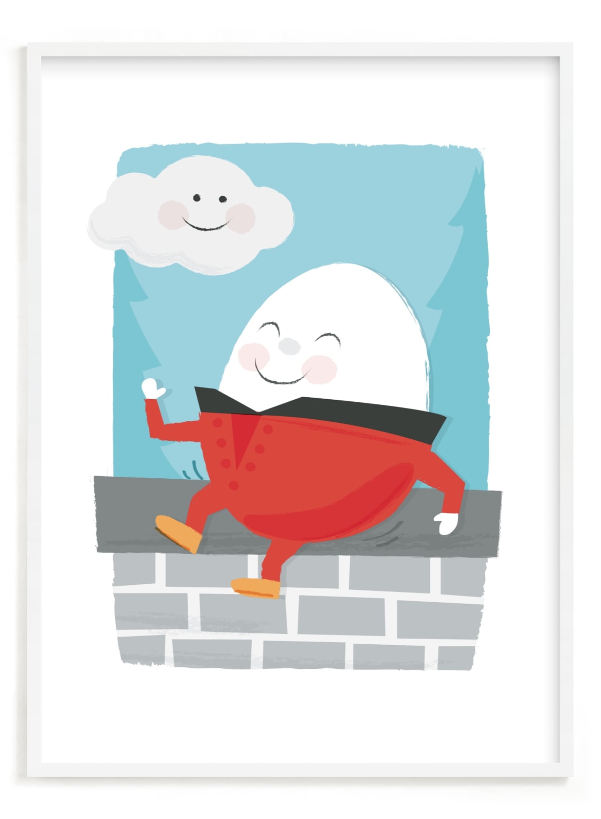 "Humpty Dumpty" - Art Print by Jessie Steury in beautiful frame options and a variety of sizes.