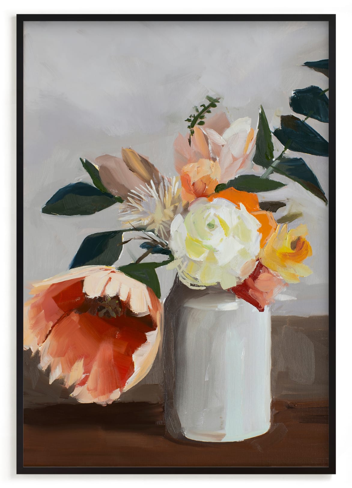 "Peach Poppy" - Limited Edition Art Print by Jenny Westenhofer in beautiful frame options and a variety of sizes.