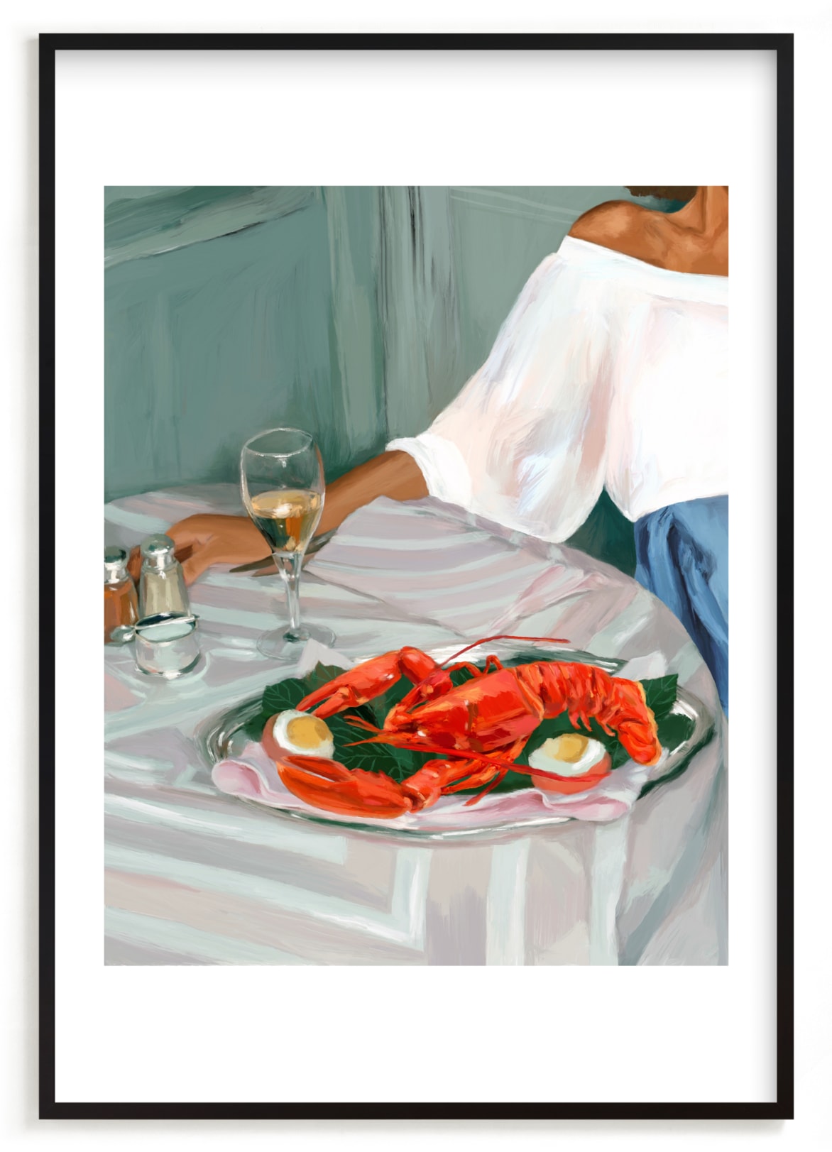 "Party of One" - Limited Edition Art Print by Marabou Design in beautiful frame options and a variety of sizes.