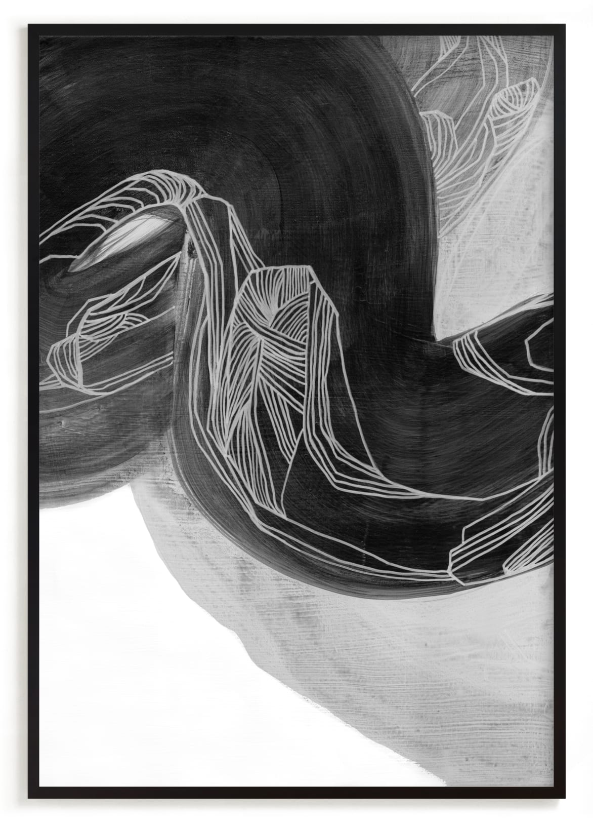 "Black Brush 2" - Limited Edition Art Print by Kirsta Benedetti in beautiful frame options and a variety of sizes.