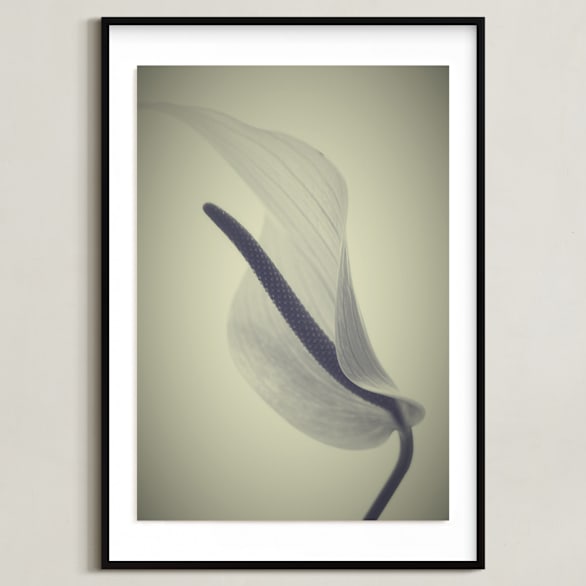 "My Love for Calla #1" - Art Print in dark beige by M.E.Segantini - Framed