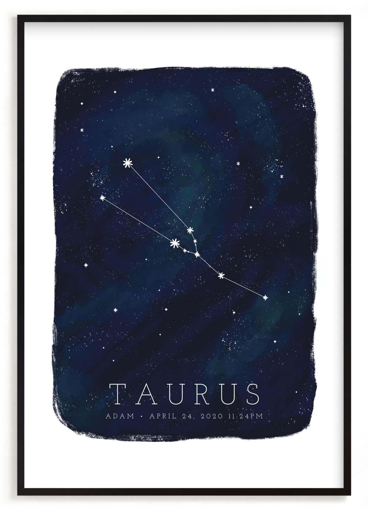 "Zodiac Constellation Taurus" - Children's Custom Art Print by Ashley Presutti Beasley in beautiful frame options and a variety of sizes.