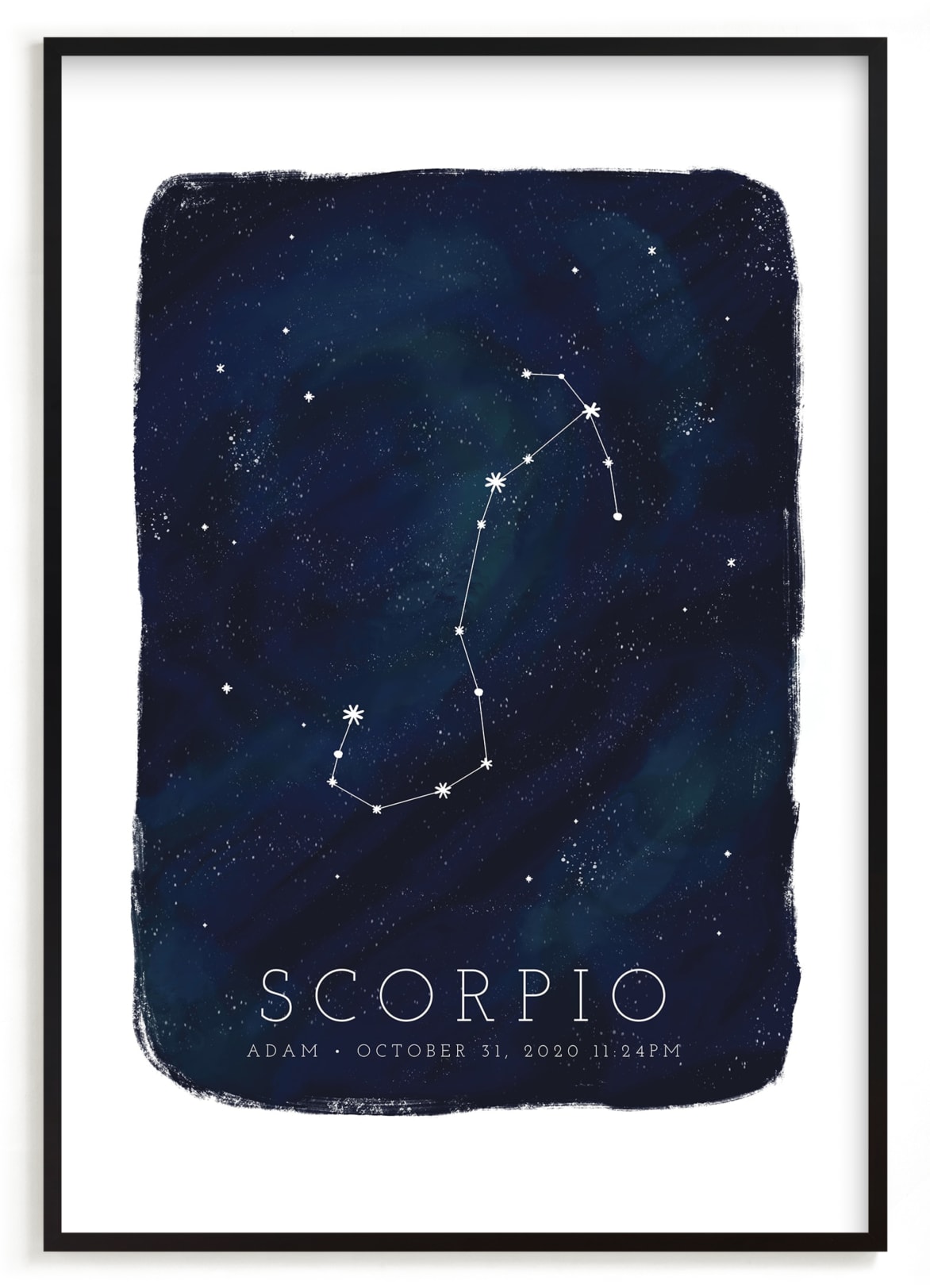 "Zodiac Constellation Scorpio" - Custom Open Edition Children's Art Print by Ashley Presutti Beasley in beautiful frame options and a variety of sizes.