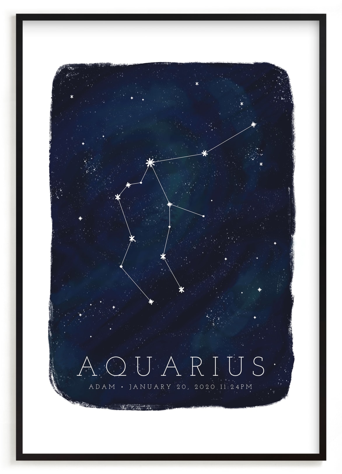 "Zodiac Constellation Aquarius" - Children's Custom Art Print by Ashley Presutti Beasley in beautiful frame options and a variety of sizes.