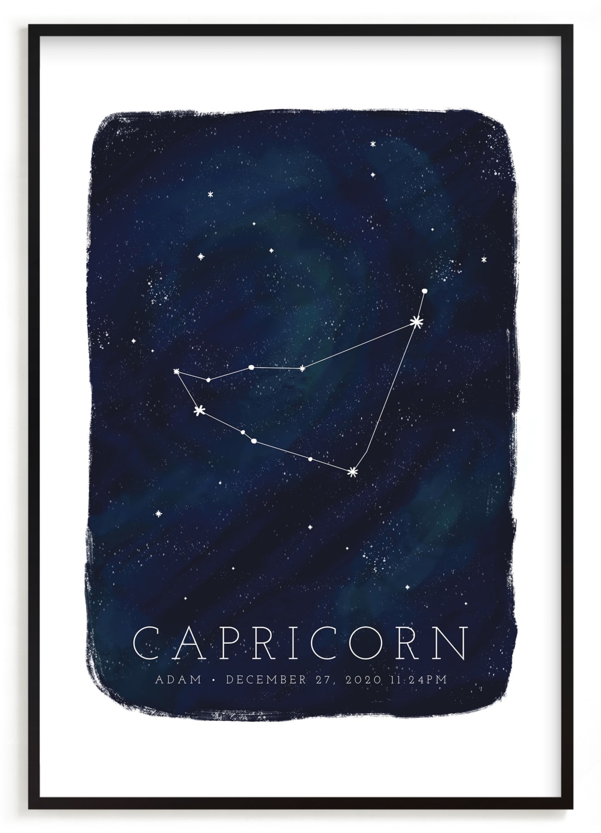 "Zodiac Constellation Capricorn" - Children's Custom Art Print by Ashley Presutti Beasley in beautiful frame options and a variety of sizes.