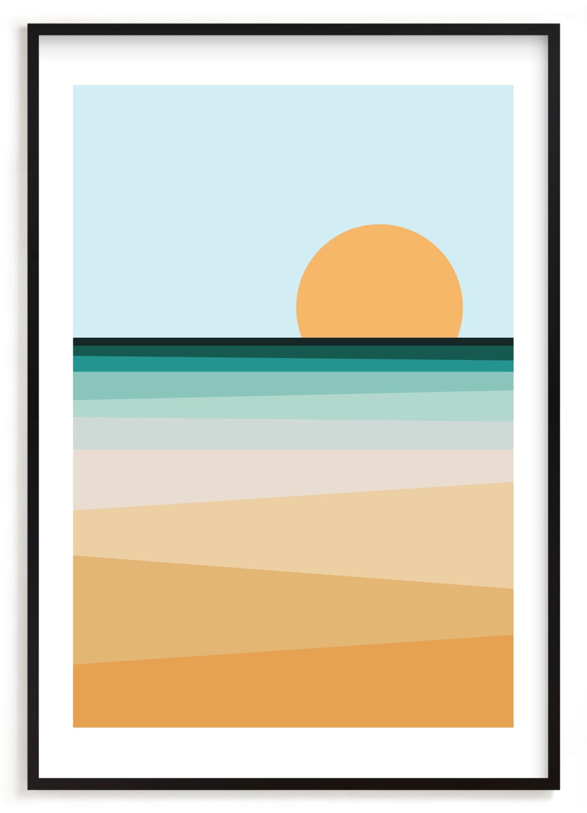 "Sea Side II" - Limited Edition Art Print by David Michuki in beautiful frame options and a variety of sizes.