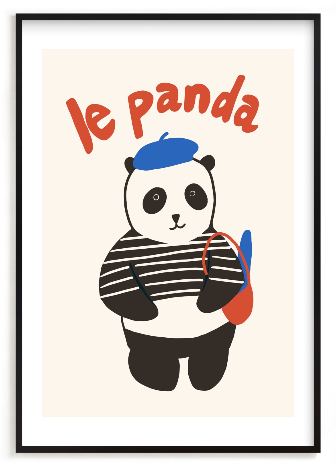 "French Panda" by Morgan Kendall in beautiful frame options and a variety of sizes.
