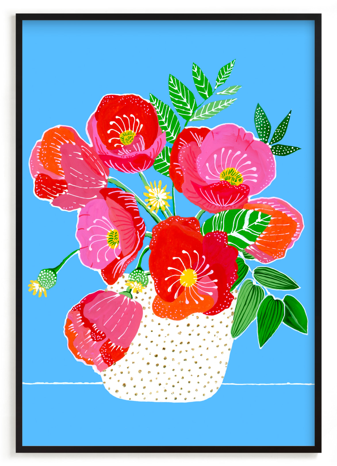 "Vivid Bouquet" by Stick and Petal in beautiful frame options and a variety of sizes.
