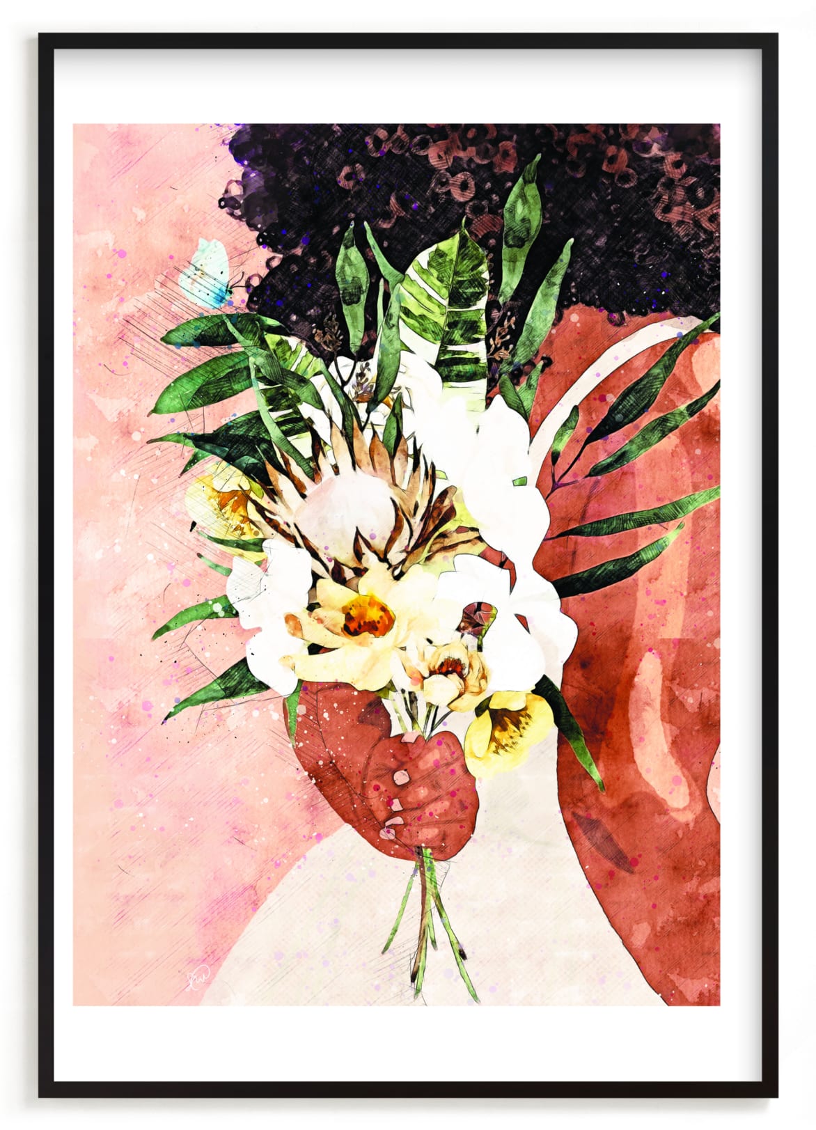 "Give Her Flowers" by Sharise in beautiful frame options and a variety of sizes.