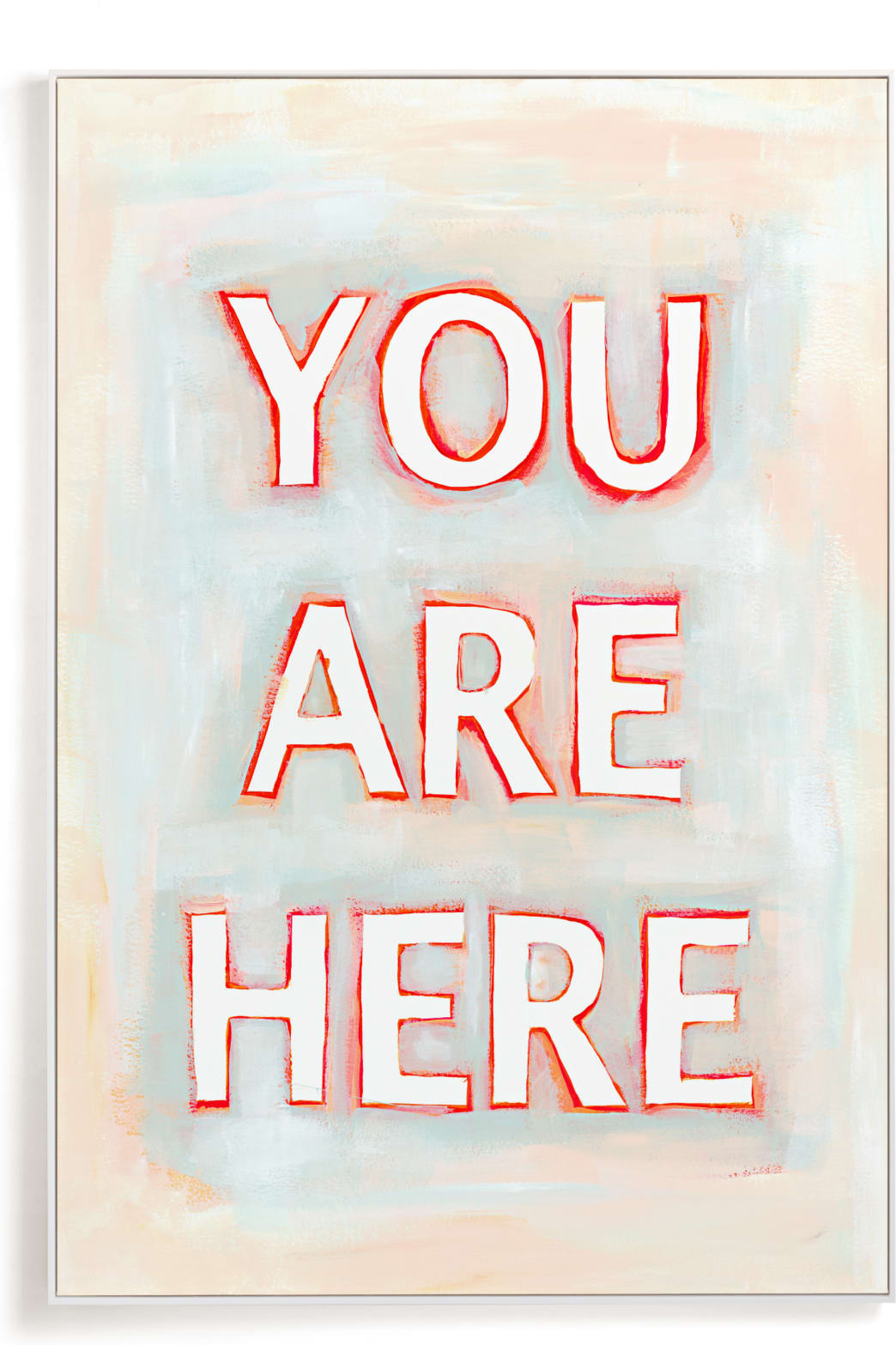 This is a blue art by Karyn Denten called You are Here.