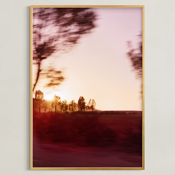 "Moroccan Sunset Trees" - Limited Edition Art Print by Sara Press in beautiful frame options and a variety of sizes.