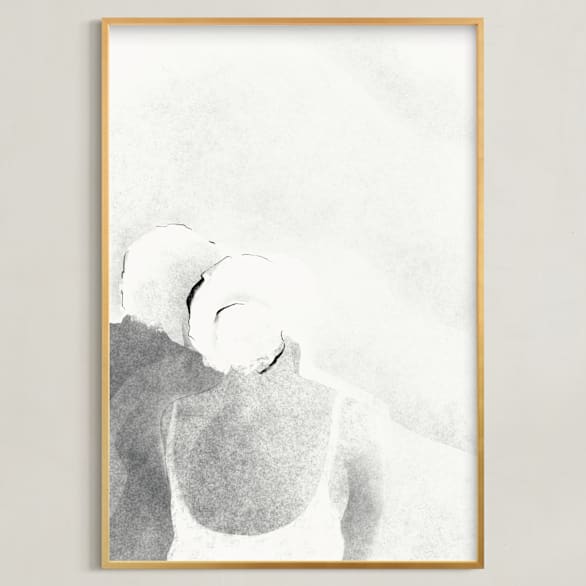 "Enduring Love" - Art Print in Ivory by Sabrin Deirani - Framed