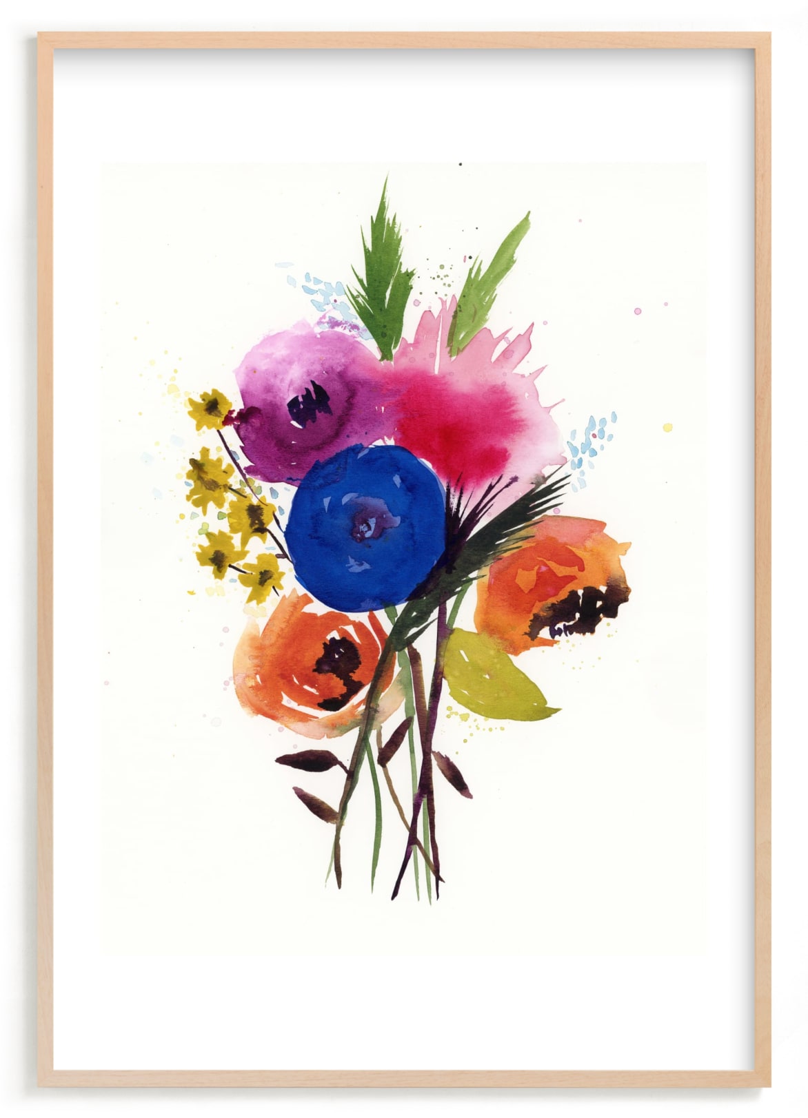 "Morning Glory" - Art Print in Midnight by Lindsay Megahed - Framed