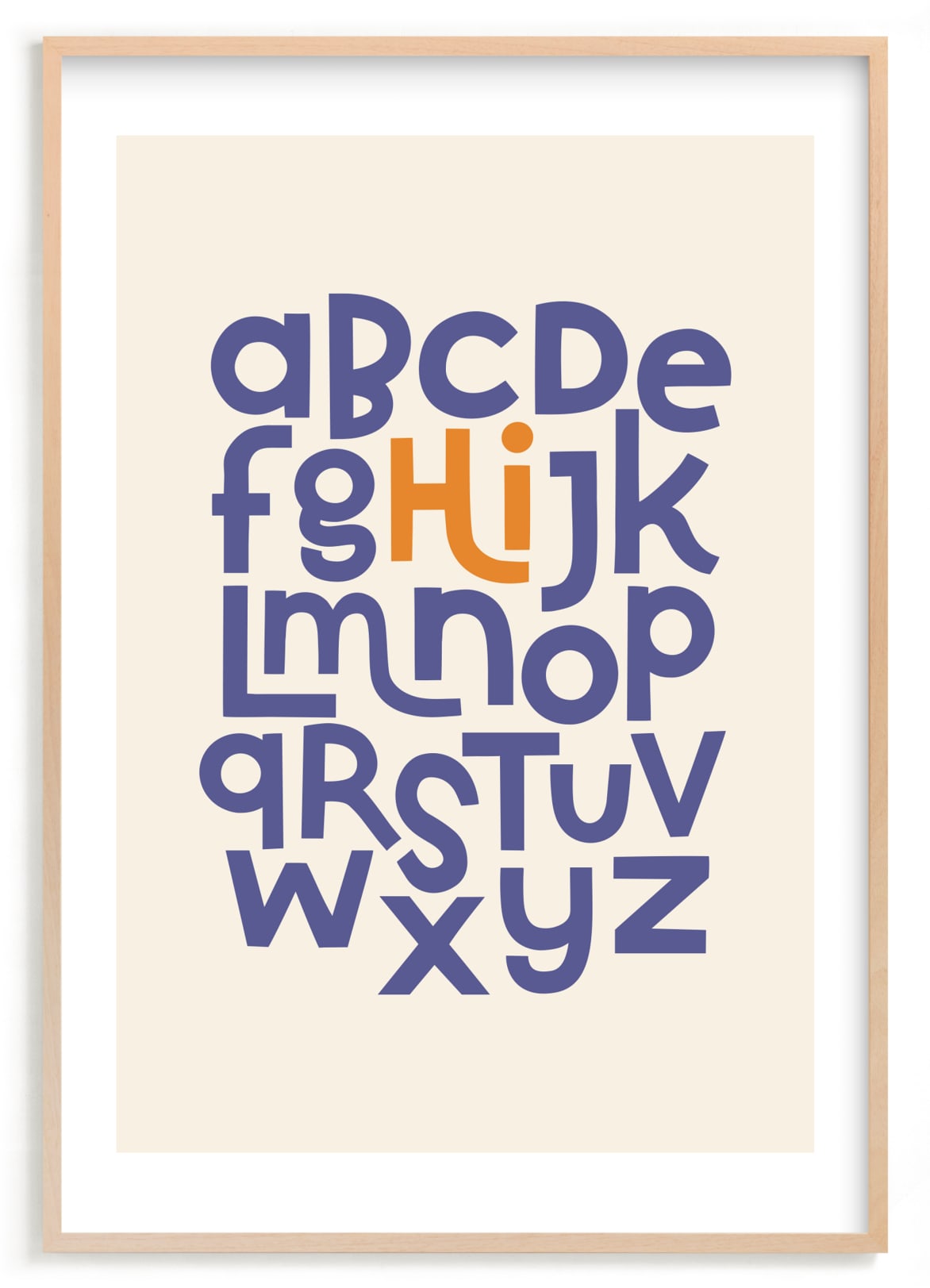 "Hi from the Alphabet" - Limited Edition Art Print by Krissy Callahan in beautiful frame options and a variety of sizes.