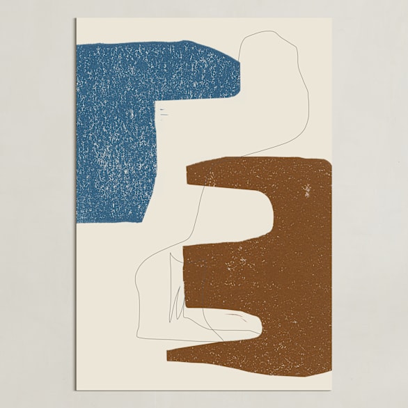 "Color Me Pretty II" - Art Print in Terracotta by Maja Cunningham - Unframed