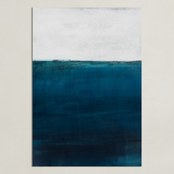 "Below the Sea" - Art Print in Ocean Blue by Melissa Marquardt - Unframed