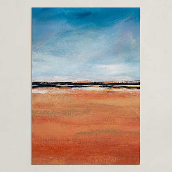"Under the Sky II" - Art Print in burnt sienna by Leslie Lemberg Studio - Unframed