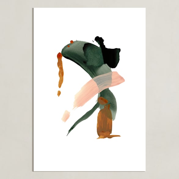 "Calm Forest No. 20" - Art Print in Forest Green by Cait Courneya - Unframed