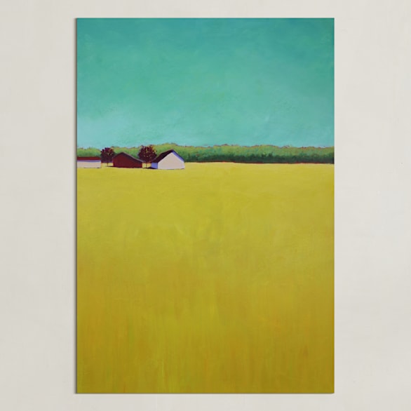 "Green Harvest" - Art Print in Citrus Green by Carol C. Young - Unframed