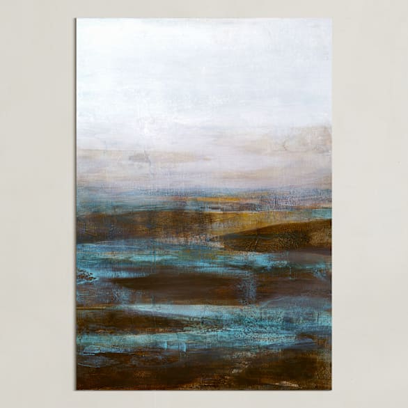 "Tranquil Pools" - Art Print in Aqua by Melissa Marquardt - Unframed