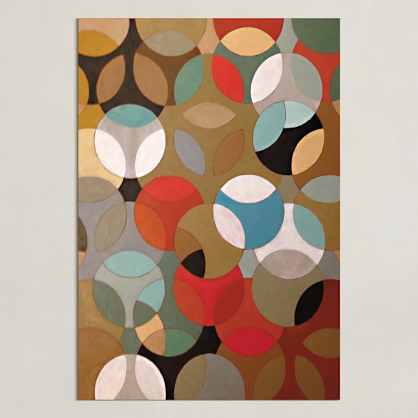 "Prime Oval" - Art Print in Tan by Lauren Enjeti - Unframed