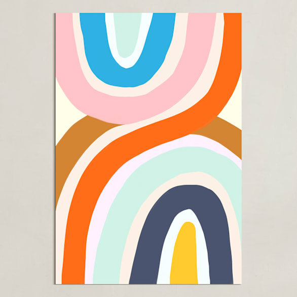 "Swish" - Art Print in Tangerine by Haley Warner - Unframed