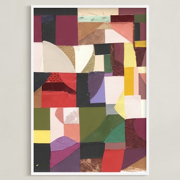 "A quilt for Sonia D" - Art Print in Grape by Erin McCluskey Wheeler - Framed