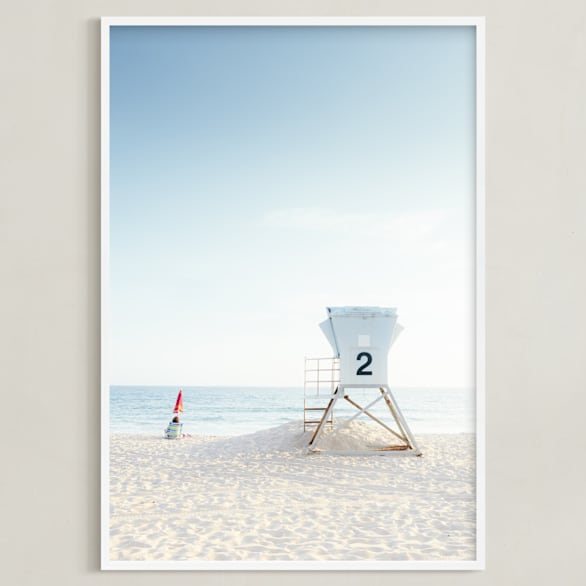 "Tower 2" - Art Print in tower blue by Kamala Nahas - Framed