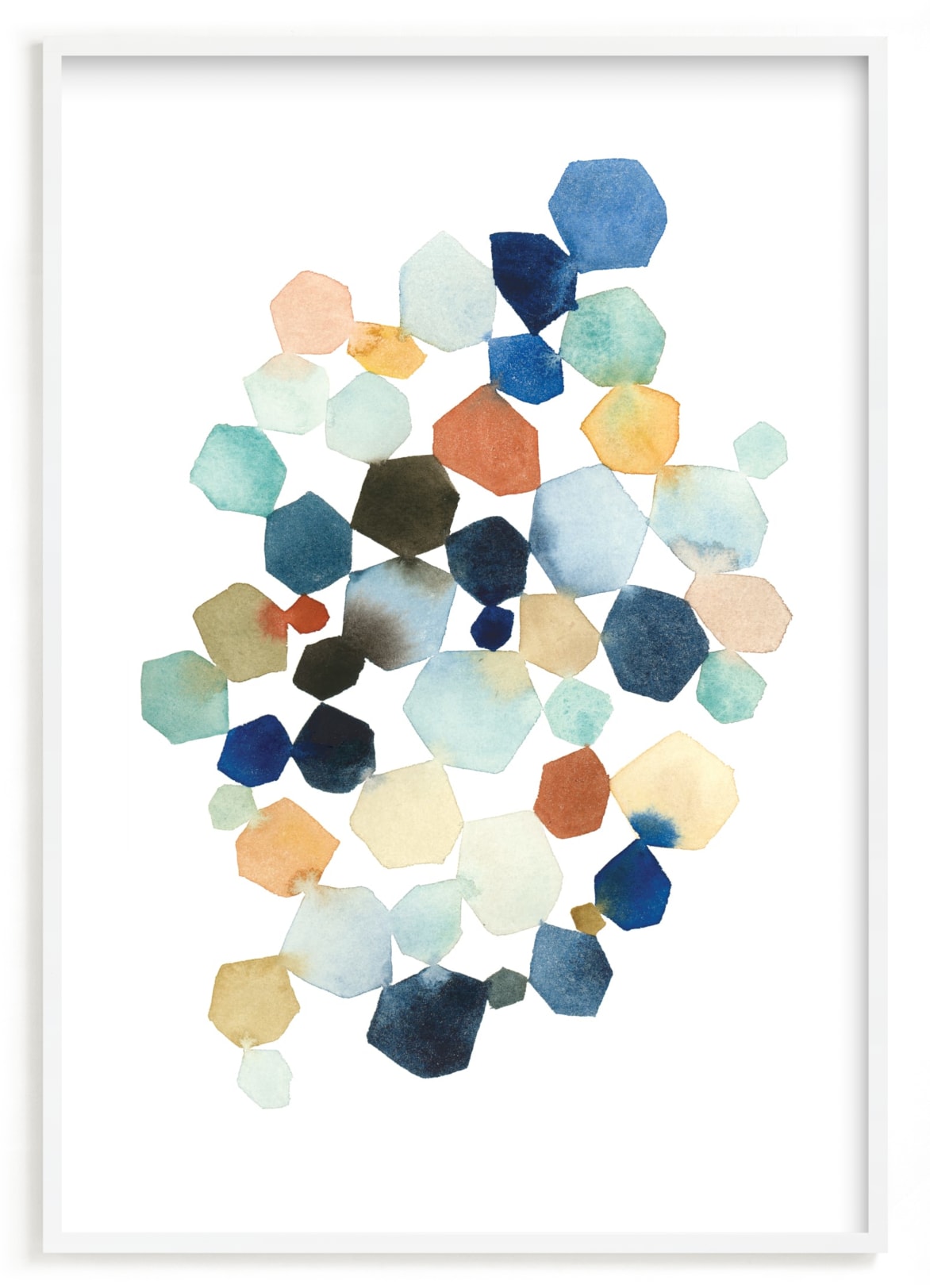 "Hexagon Cluster" - Limited Edition Art Print by Yao Cheng Design in beautiful frame options and a variety of sizes.