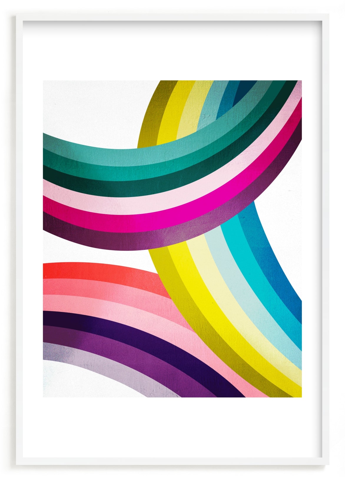 "Rainbow Waves" - Limited Edition Art Print by Jen Florentine in beautiful frame options and a variety of sizes.