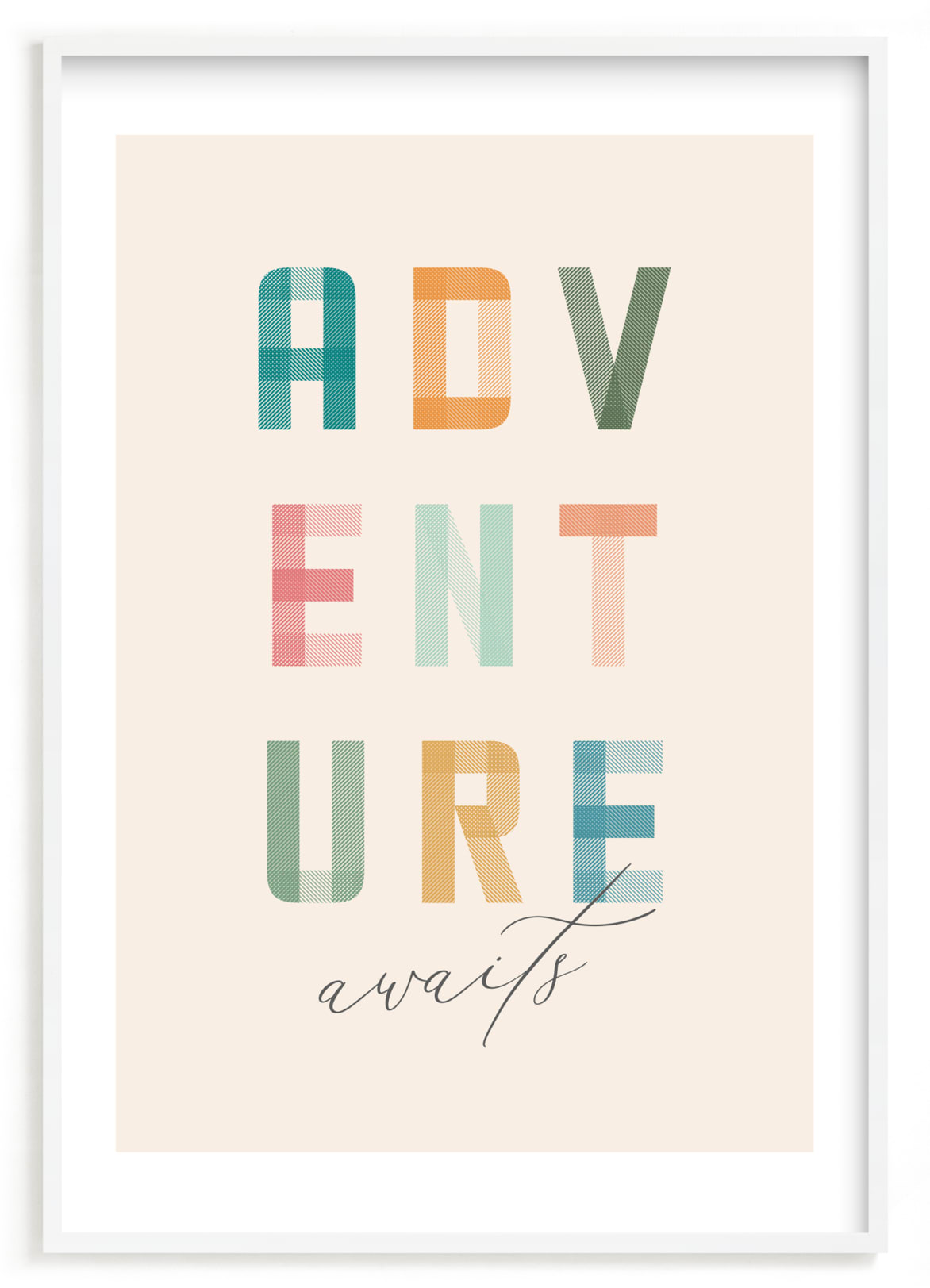 "Adventure Lies Ahead" by Brandy Folse in beautiful frame options and a variety of sizes.