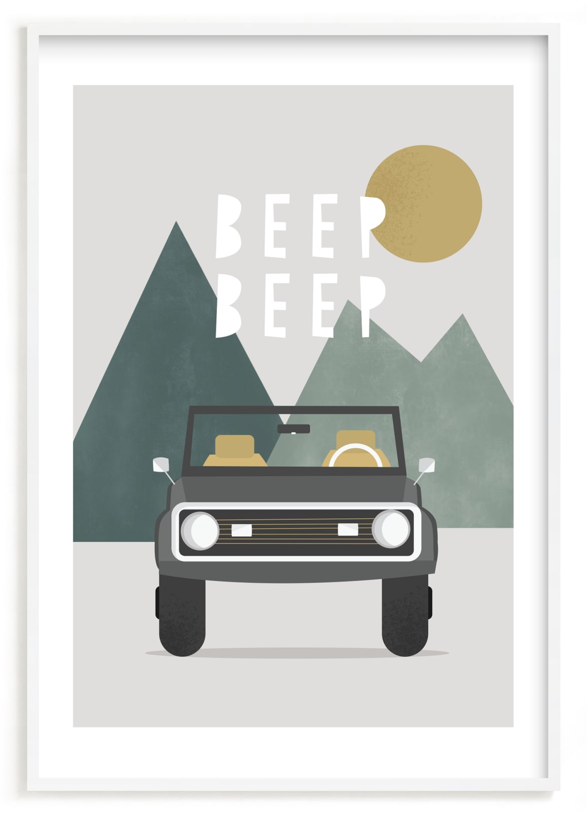 "Beep Beep" by Christie Garcia in beautiful frame options and a variety of sizes.