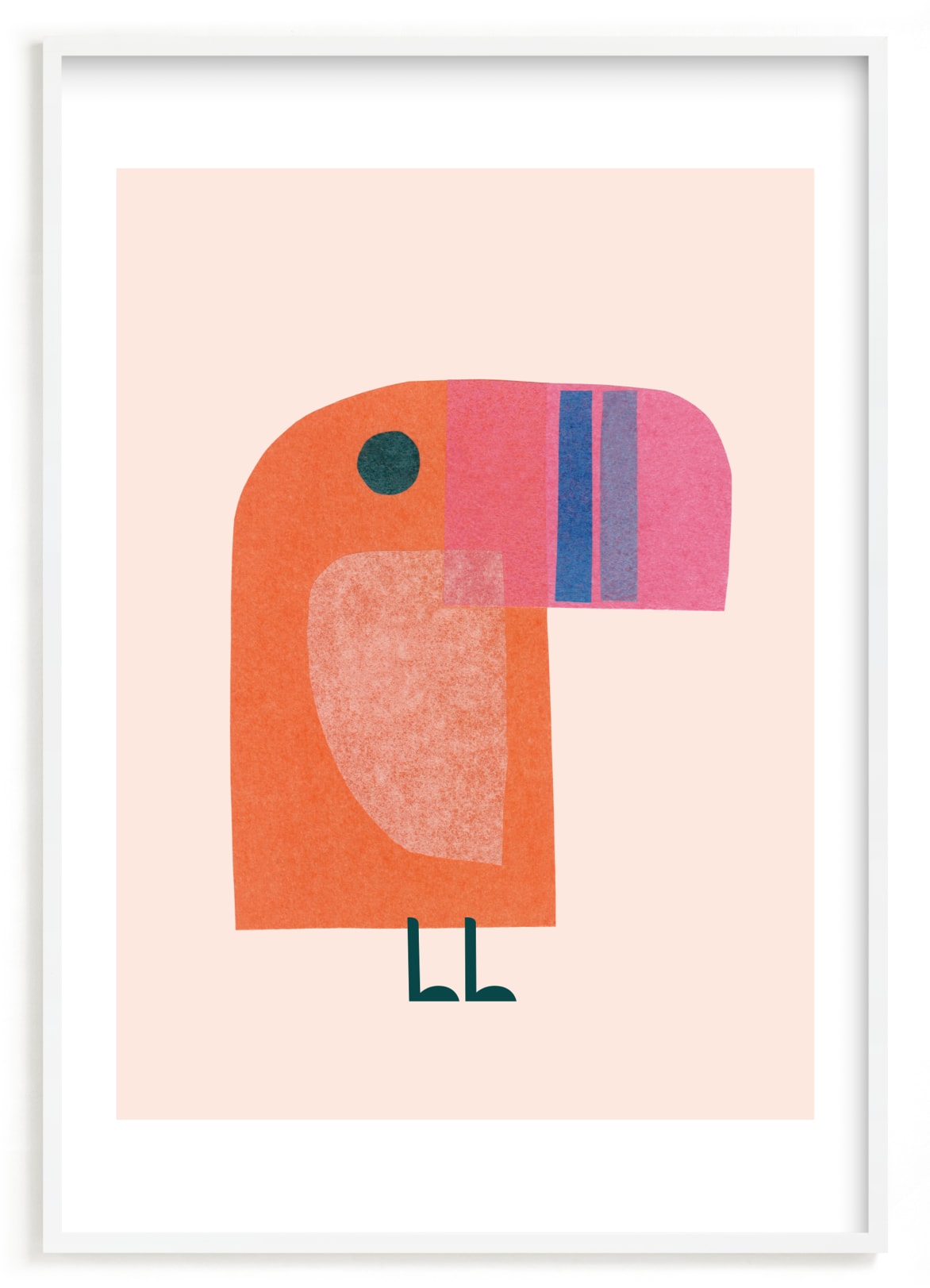 "mod toucan" by Carrie Moradi in beautiful frame options and a variety of sizes.