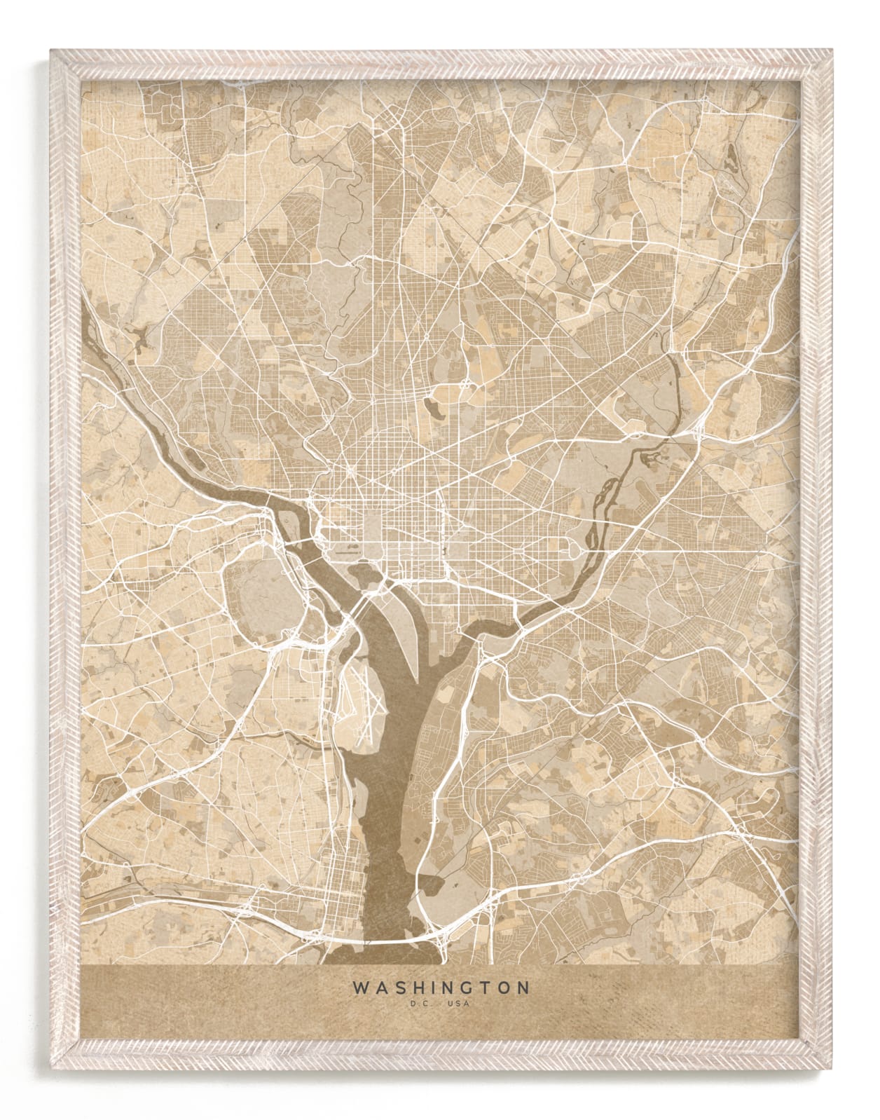 Washington D.C. vintage-looking city map
