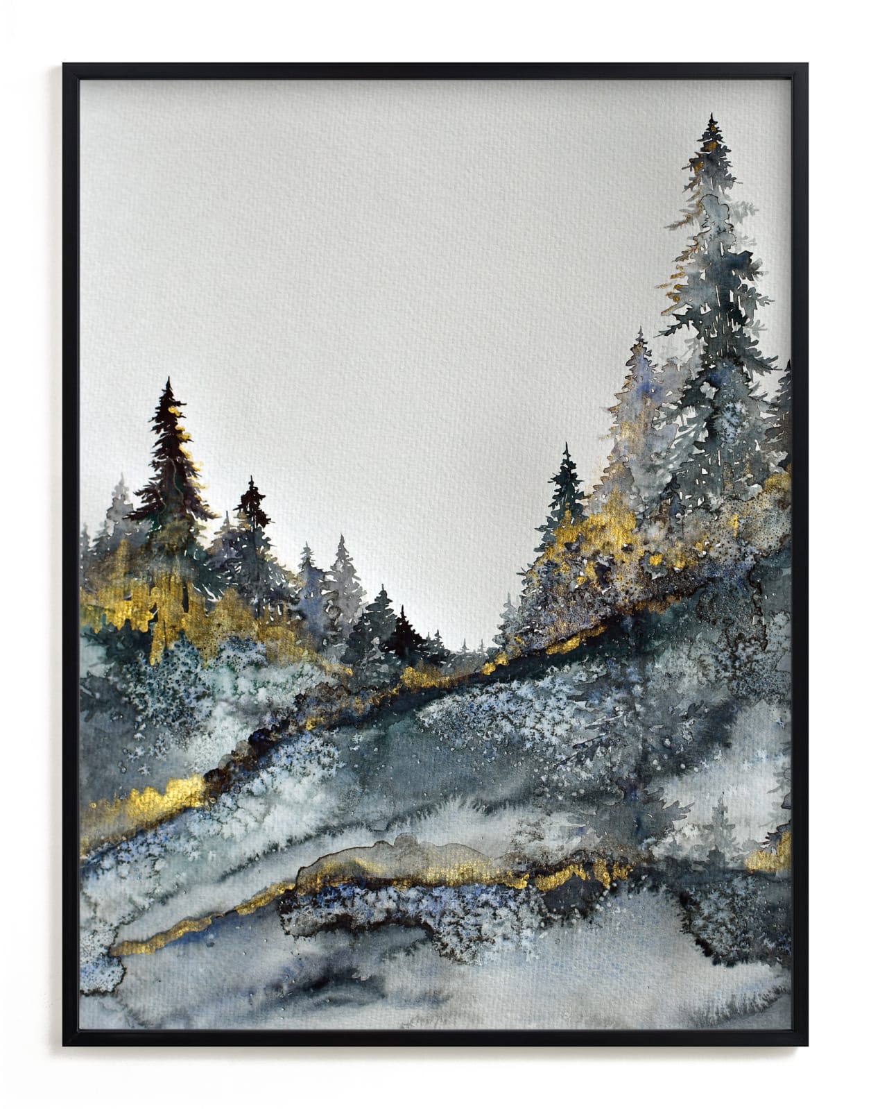 "Blue Forest" - Limited Edition Art Print by Katy Abraham in beautiful frame options and a variety of sizes.