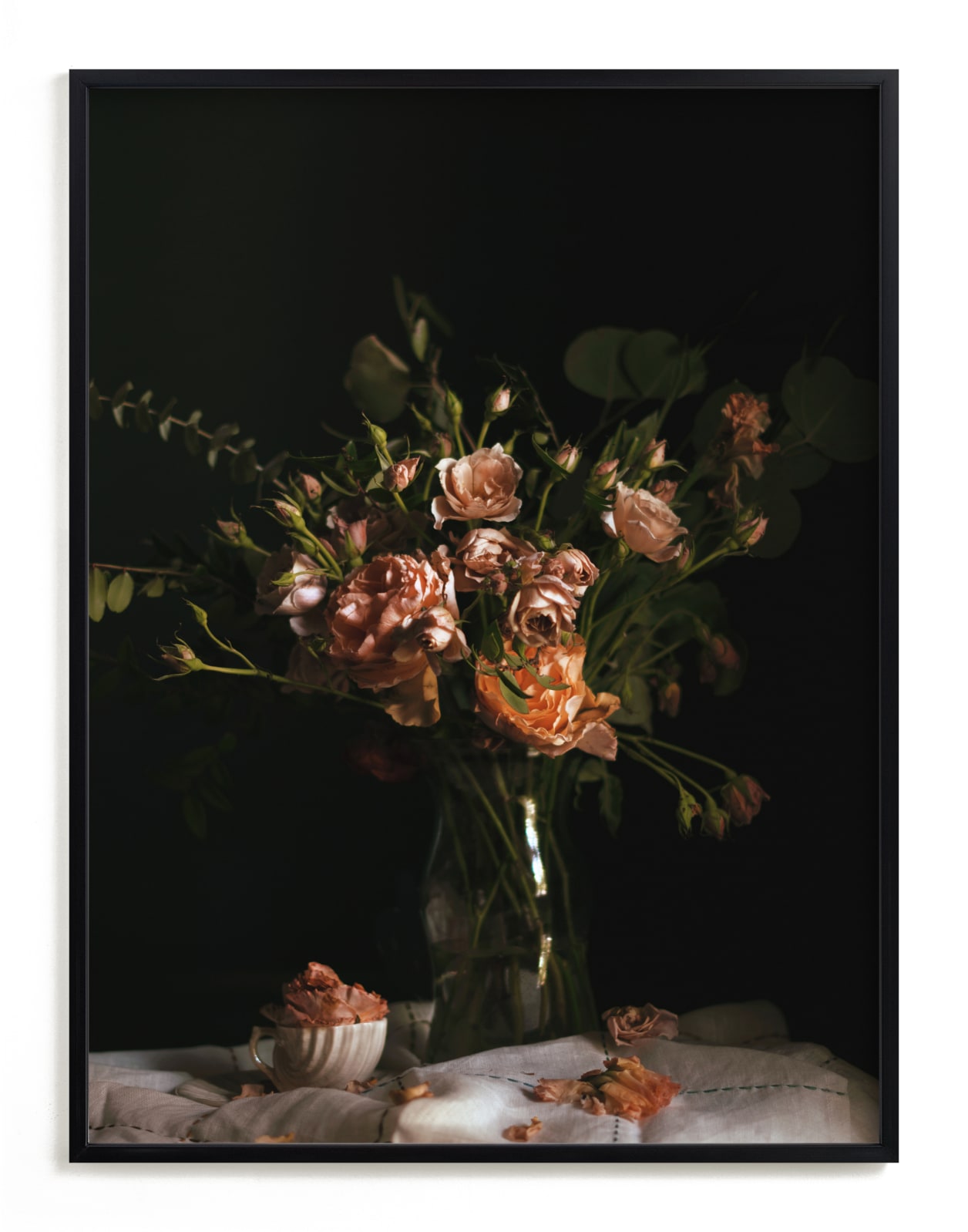 "Moody Floral Still Life" - Limited Edition Art Print by Katie Buckman in beautiful frame options and a variety of sizes.