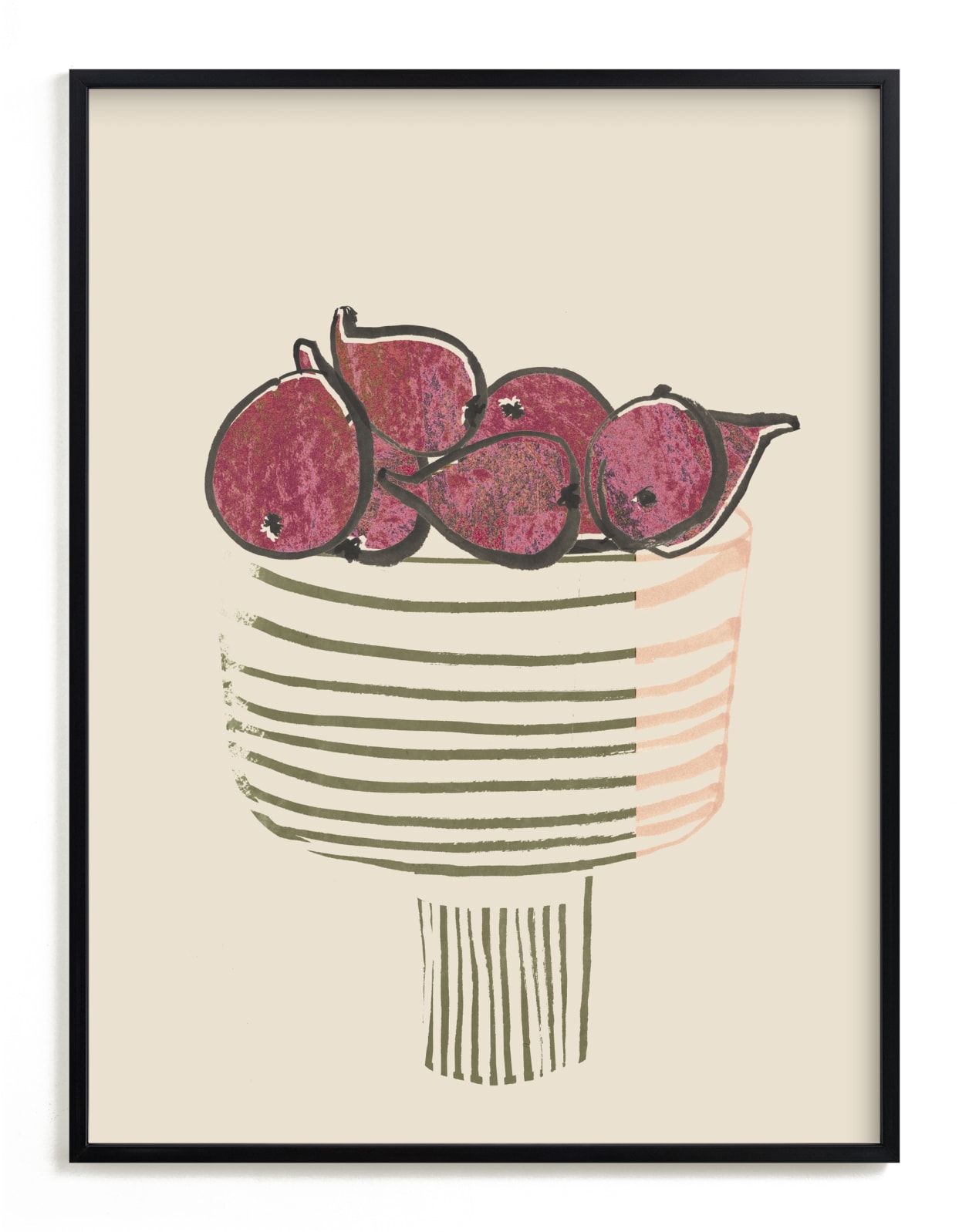 "Bowl of figs" - Limited Edition Art Print by Bethania Lima in beautiful frame options and a variety of sizes.